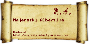 Majerszky Albertina névjegykártya